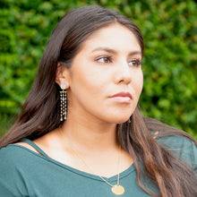 Load image into Gallery viewer, Altair Moonstone Gold Post Earrings