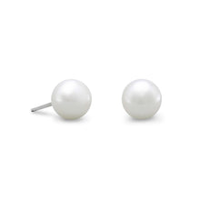 Load image into Gallery viewer, White Cultured Freshwater Pearl (6 to 7mm) Post Earrings
