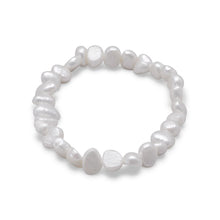 Load image into Gallery viewer, White Cultured Freshwater Pearl Stretch Bracelet
