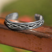 Load image into Gallery viewer, Oxidized Braided Men&#39;s Cuff Bracelet
