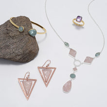Load image into Gallery viewer, Shayla Rose Quartz Earrings
