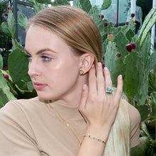 Load image into Gallery viewer, 14 Karat Gold Plated Labradorite and Prasiolite Bracelet
