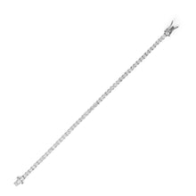 Load image into Gallery viewer, 7&quot; Rhodium Plated 3mm CZ Tennis Bracelet
