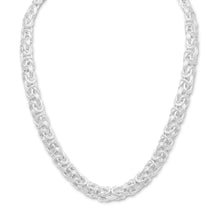 Load image into Gallery viewer, 18&quot; Sterling Silver Byzantine Necklace
