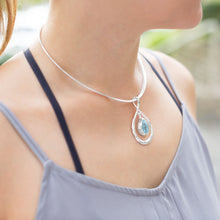 Load image into Gallery viewer, Pear Shape Pendant with Blue Topaz Drop
