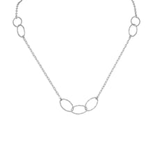 Load image into Gallery viewer, 27.5&quot; Rhodium Plated Multisize Oval Link Necklace
