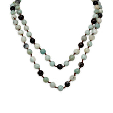 Load image into Gallery viewer, Faceted Amazonite Knotted Necklace
