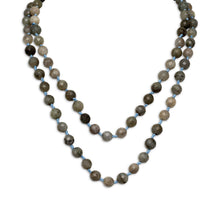 Load image into Gallery viewer, 38&quot; Endless Knotted Labradorite Necklace
