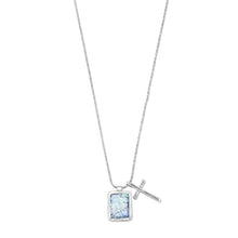 Load image into Gallery viewer, Roman Glass and Cross Charm Necklace

