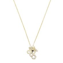 Load image into Gallery viewer, &quot;BEE Mine!&quot; 14 Karat Gold Plated and Signity CZ Bee Necklace

