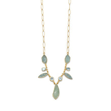 Load image into Gallery viewer, 14 Karat Gold Plated Aquamarine and Blue Topaz Necklace
