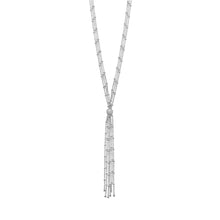 Load image into Gallery viewer, Rhodium Plated Satellite Chain Bolo Necklace
