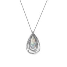 Load image into Gallery viewer, Ancient Roman Glass Two Part Pear Drop Pendant Necklace
