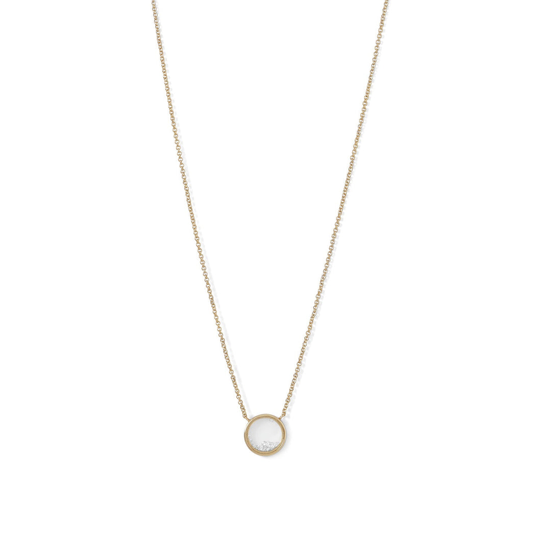 14 Karat Gold Plated Dancing CZ Necklace