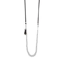 Load image into Gallery viewer, Rhysa Suede and Silver Bead Necklace
