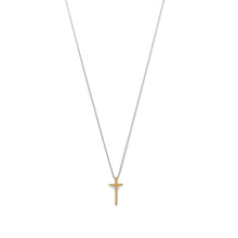 Load image into Gallery viewer, Two Tone Cross Necklace
