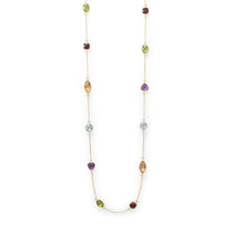 Load image into Gallery viewer, Multi Stone Madness! 25&quot; 14 Karat Gold Plated Multi Stone Necklace
