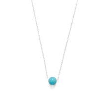 Load image into Gallery viewer, 16&quot; + 2&quot; Floating Blue Magnesite Bead Necklace
