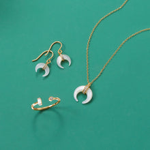 Load image into Gallery viewer, Luminary Crescent Gold Earrings
