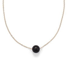 Load image into Gallery viewer, Black Onyx Dewdrop Gold Necklace
