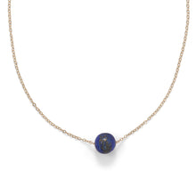 Load image into Gallery viewer, 16&quot; + 2&quot; Gold Filled Lapis Necklace
