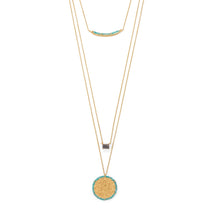 Load image into Gallery viewer, 17&quot;/30&quot; 3 Strand Amazonite and Labradorite Necklace
