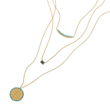 Load image into Gallery viewer, 17&quot;/30&quot; 3 Strand Amazonite and Labradorite Necklace
