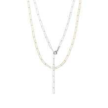 Load image into Gallery viewer, 21&quot; 14 Karat Gold Plated Paperclip Chain Necklace
