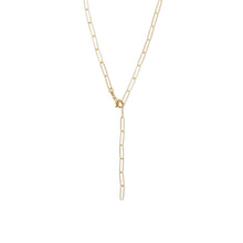 Load image into Gallery viewer, 21&quot; 14 Karat Gold Plated Paperclip Chain Necklace
