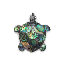 Load image into Gallery viewer, Paua Shell Turtle Pin/Pendant
