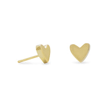 Load image into Gallery viewer, &quot;Heart of Gold&quot; Heart Stud Earrings
