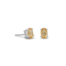 Load image into Gallery viewer, Oval Citrine Earrings
