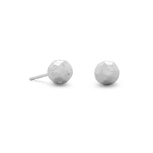 Load image into Gallery viewer, 6mm Hammered Ball Earrings

