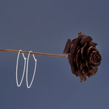 Load image into Gallery viewer, Thin Oval Wire Hoops
