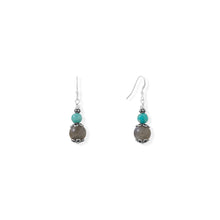 Load image into Gallery viewer, Baila Luna Labradorite Drop Earrings
