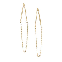 Load image into Gallery viewer, 14 Karat Gold Plated Chain Drop Earrings
