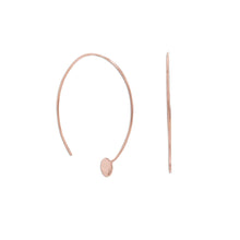 Load image into Gallery viewer, 14 Karat Rose Gold Plated Threader Dot End Earring

