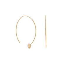 Load image into Gallery viewer, 14 Karat Gold Plated Threader Dot End Earring
