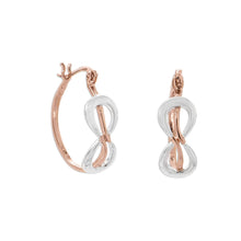 Load image into Gallery viewer, Two Tone Infinity Hoop Earrings
