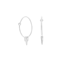 Load image into Gallery viewer, Polished Wire Hoops with Spikes
