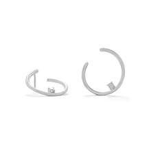 Load image into Gallery viewer, Polished Wrap CZ Post Earring

