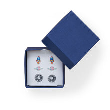 Load image into Gallery viewer, Rocket, Planet and Disc Earring Set
