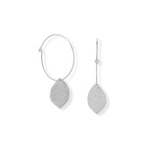 Load image into Gallery viewer, Hoop with Leaf Drop Earring
