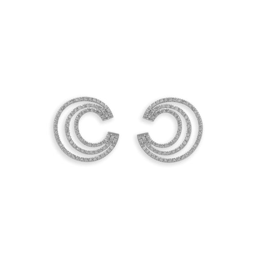 Rhodium Plated Triple 