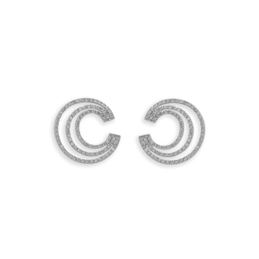 Rhodium Plated Triple 