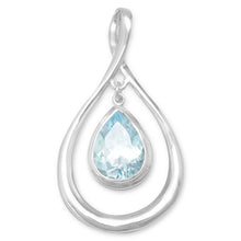 Load image into Gallery viewer, Pear Shape Pendant with Blue Topaz Drop
