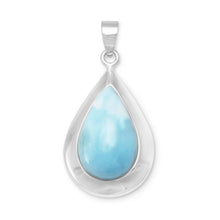 Load image into Gallery viewer, Pear Shape Larimar Pendant
