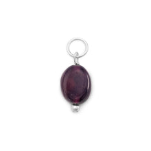 Load image into Gallery viewer, Oval Garnet Charm - January Birthstone
