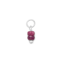Load image into Gallery viewer, Corundum Rondell Charm - July Birthstone
