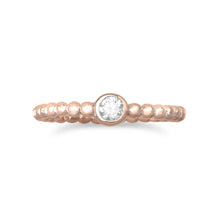 Load image into Gallery viewer, 14 Karat Rose Gold Plated CZ Ring

